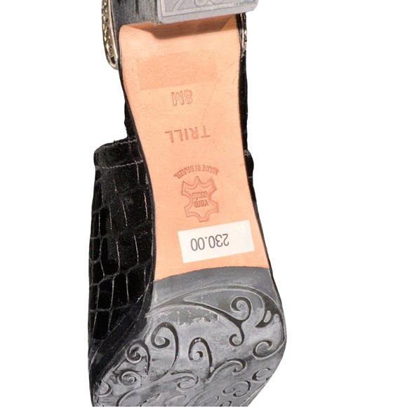 Brighton Black Croc Embossed Ankle Shooties NWT - Picture 7 of 11